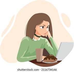 working mood in a cafe