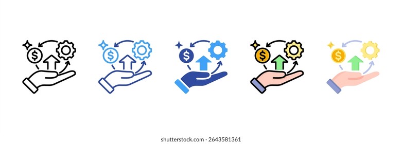 Working Multi Style Icon Set