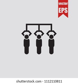 Working network icon in trendy isolated on grey background.Vector illustration.