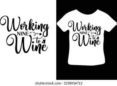 Diseño de svg de trabajo Nueve a Vino