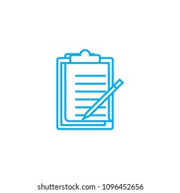 Working notes linear icon concept. Working notes line vector sign, symbol, illustration.