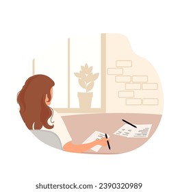 Working in an office, teamwork. Managers doing their work. Isolated vector flat illustration. Vector illustration
