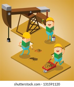 working at oil field