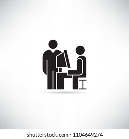 working on computer icon