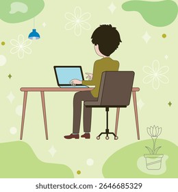 Working on laptop computer, professional and worker on computer.