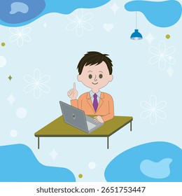 Working on laptop computer, professional and worker on computer.