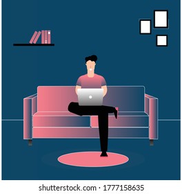 trabajar en el trabajo de laptop desde casa