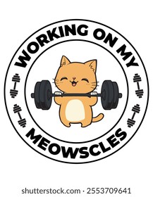 Working on my meowscles graphic design