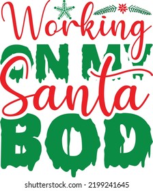 working on my santa bod vector file