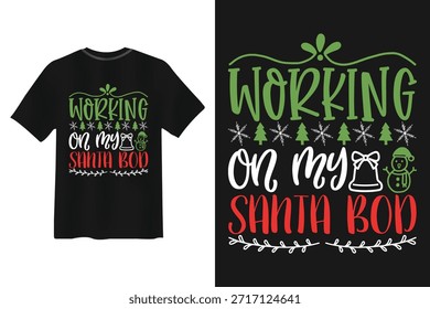 Arbeiten an meinem Weihnachts-T-Shirt Weihnachten