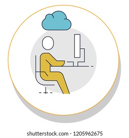 working on system trendy icon on white background for web graphic