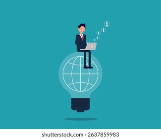 Working online - Business concept