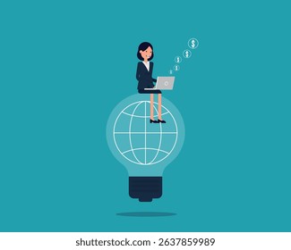 Working online - Business concept
