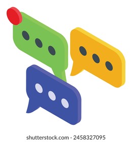 Working online chat icon isometric vector. Work virtual web. Internet online