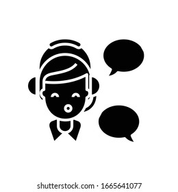 Working operator line icon, concept sign, outline vector illustration, linear symbol.