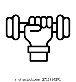 Working Out Icon Line Design Vector Illustration