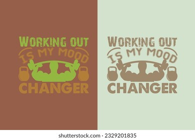 Working Out Is My Mood Changer, Cute Gym Hair Shirt EPS, Lovely Squat Lover Shirt, Gift For Pink Design Gym Lover Women Or Girl Shirt,