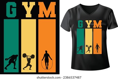 WORKING OUT T-SHIRT DESIGN, GYM BEAUTIFUL VECTOR