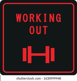 Working out weight stickers vector