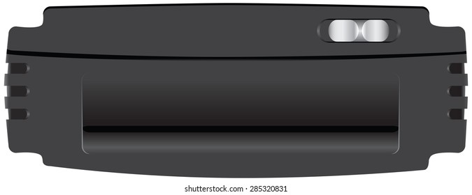 The working part of the shredder for office document shredder. Vector illustration.