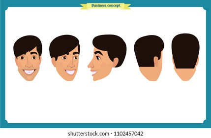 Working People Business Man Avatar Iconsflat Stock Vector (Royalty Free ...