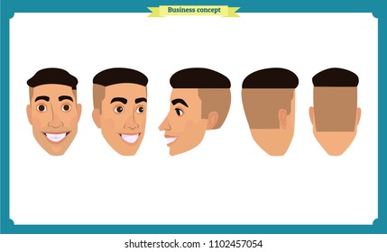 Working People Business Man Avatar Iconsflat Stock Vector (Royalty Free ...