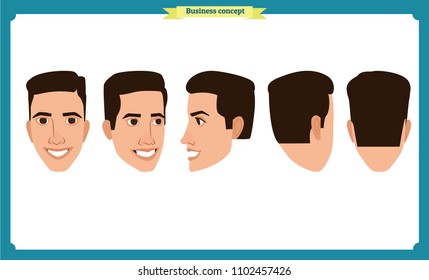 Working People Business Man Avatar Iconsflat Stock Vector (Royalty Free ...