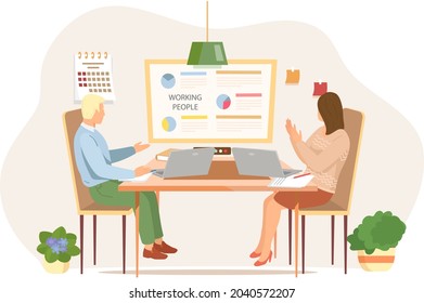 Trabajadores. Personal de oficina, trabajo y comunicación. Jefe y subordinados. Varios trabajadores, gerentes. Empleados empresariales en el espacio de trabajo. Trabajadores de oficina. Cotrabajadores. Trabajo en equipo del proyecto de compañeros
