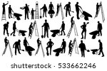 Working people silhouettes
