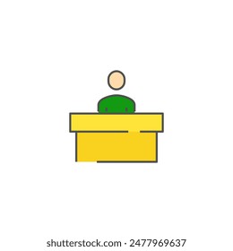 working people Simple Vector Color Line Icons, Illustration.