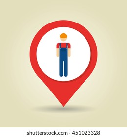 working person isolated icon design, vector illustration  graphic 