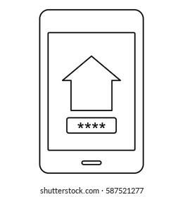 Working phone icon. Outline illustration of working phone vector icon for web