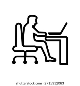 Arbeitsplatzsymbol, Linien-Vektorgrafiken