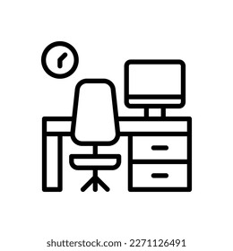 Working Place icon in vector. Logotype