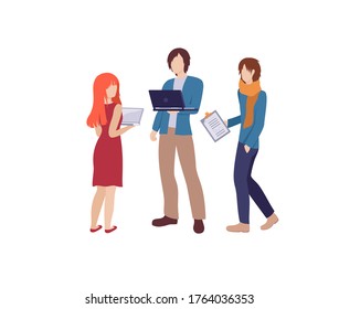 Working process background. Modern illustration slider site page. The concept team working on a single task. Web banner a group of people working in the same field of activity.   Vector desing image.