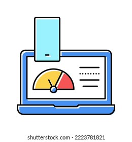 working process electronic devices color icon vector. working process electronic devices sign. isolated symbol illustration