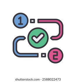 working process filled color icon. vector icon for your website, mobile, presentation, and logo design.