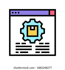 working process review color icon vector. working process review sign. isolated symbol illustration