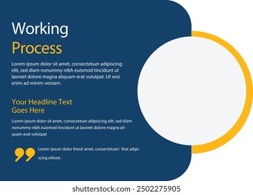 Working Process template a4 print page for business profile annual report brochure catalog corporate Abstract Presentation Infographic elements  design set flyer, leaflet, magazine, invitation card, 