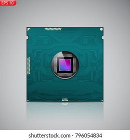 A working processor thinking the brain, the core