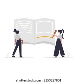 Working progress in office flat vector illustration design