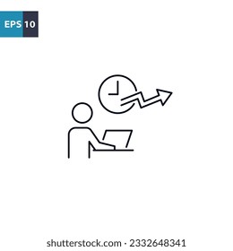 Working progress outline icon Vector illustration