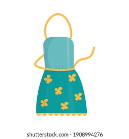 Working protective apron for gardening, farming or kitchen. Flat vector isolated illustration