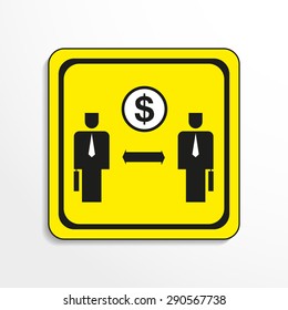 Working relationships. Vector icon.