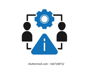 Working risk management icon vector
