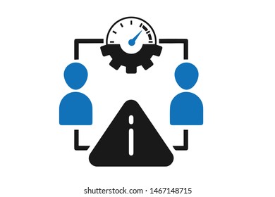 Working risk management icon vector