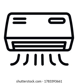 Icono de acondicionador de sala de trabajo. Esquema de icono de vector de acondicionador de sala de trabajo para diseño web aislado en fondo blanco