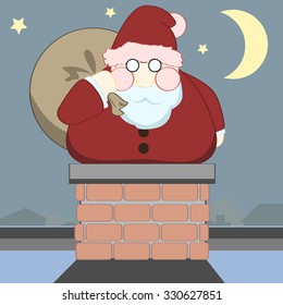 working Santa on the Christmas night