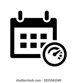 Icono de programa de trabajo.calendario,fecha (ilustración vectorial)