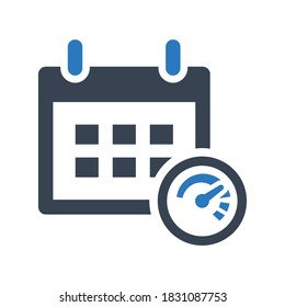 Icono de programa de trabajo.calendario,evento (ilustración vectorial)